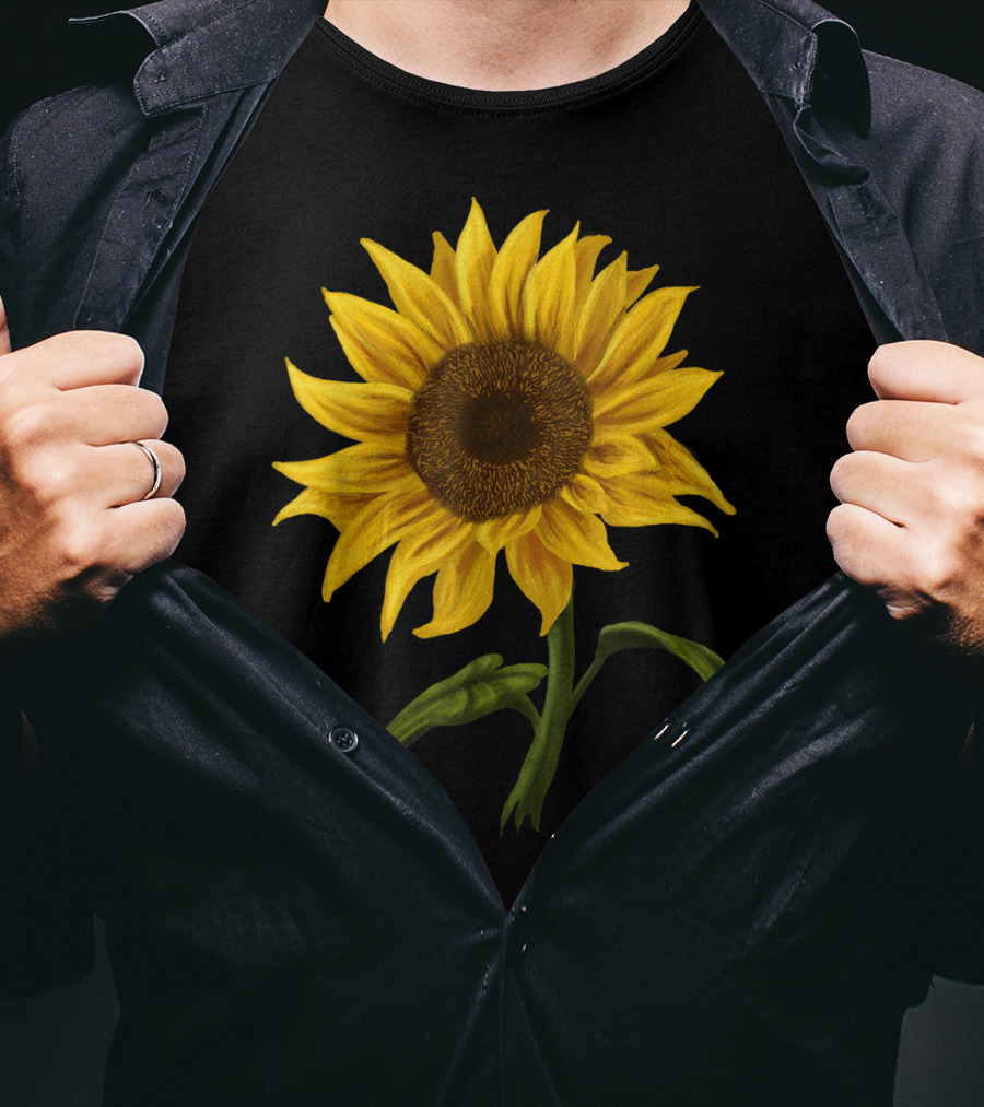 Sunflower Sunshine Watercolor Floral T-Shirt
