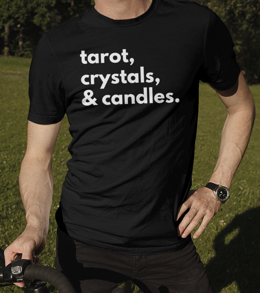 Tarot Crystals And Candles Magick Mystical Elements T-Shirt