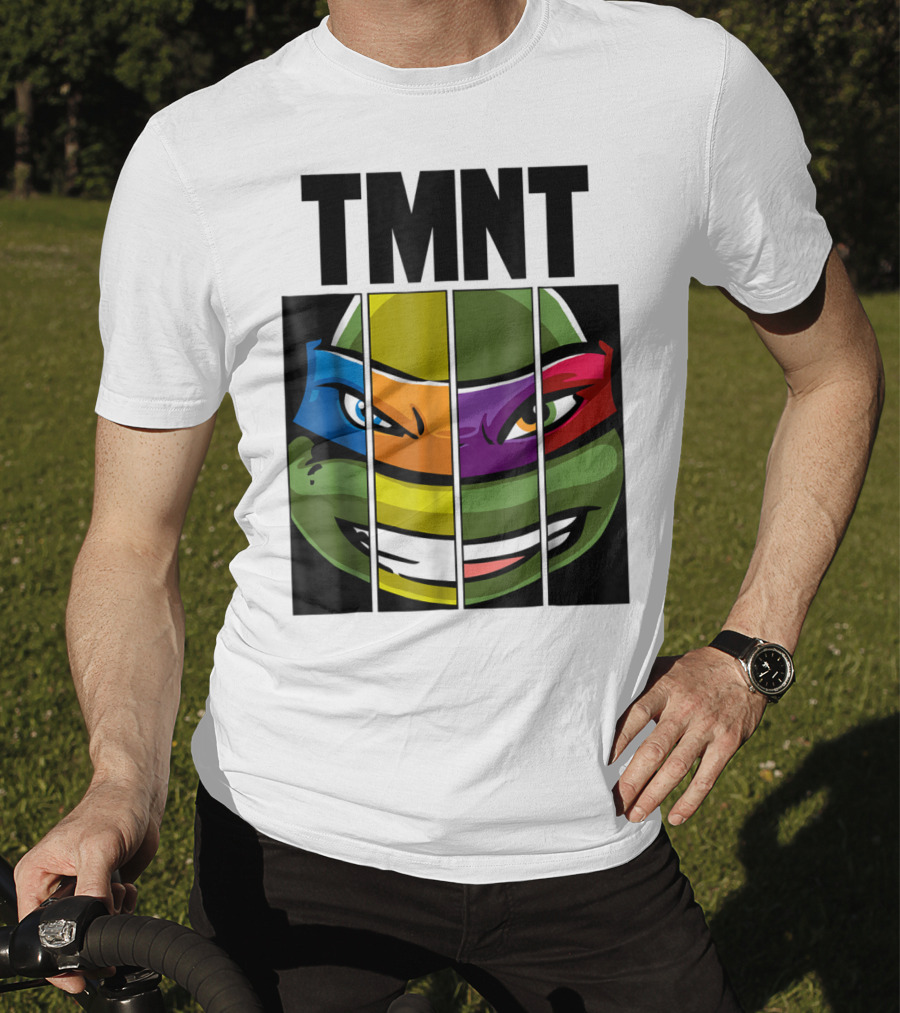 TMNT Turtle Faces Colorful Bandana Mashup T-Shirt