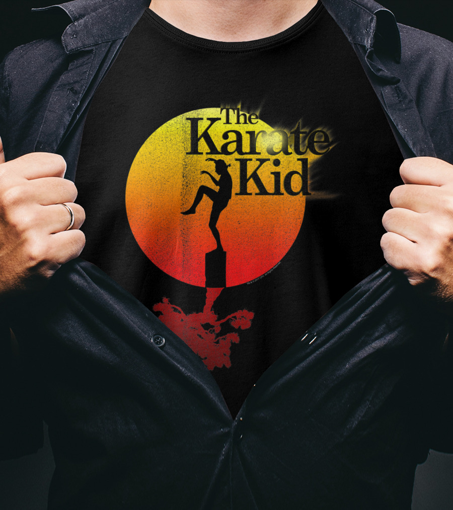 The Karate Kid Crane Kick Sun Gradient Circle T-Shirt