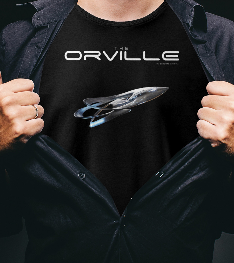 The Orville Ship U.S.S. Orville ECV-197 Sci-Fi Series Fan Merchandise T-Shirt