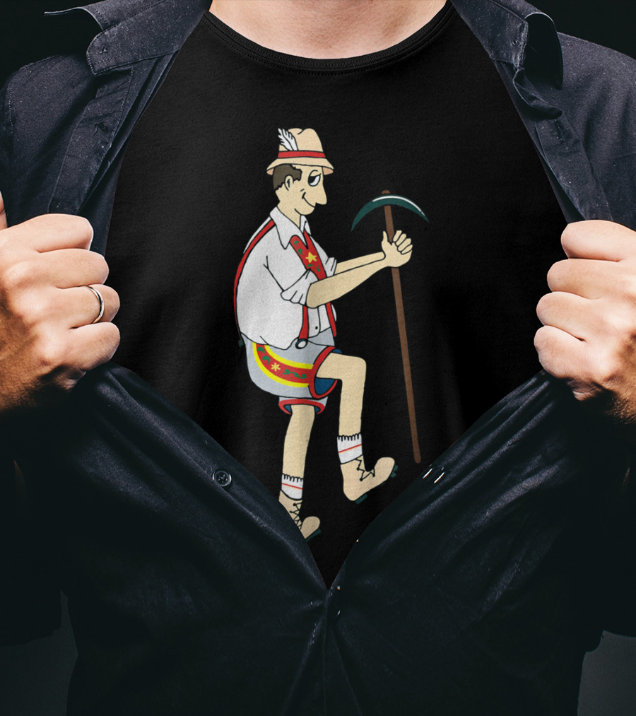 Yodely Guy The Price Is Right Cliff Hangers Game Character Bavarian Lederhosen T-Shirt