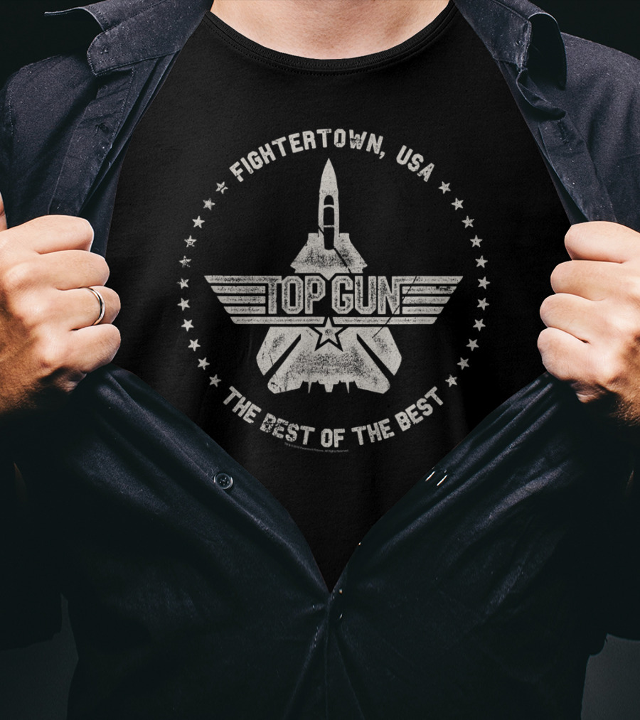 Fightertown USA Top Gun The Best Of The Best Circle T-Shirt