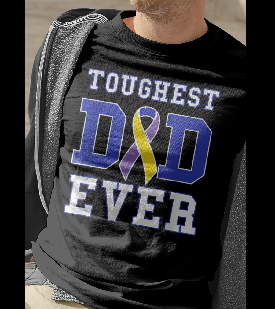 Toughest Dad Ever Bladder Cancer Awareness T-Shirt