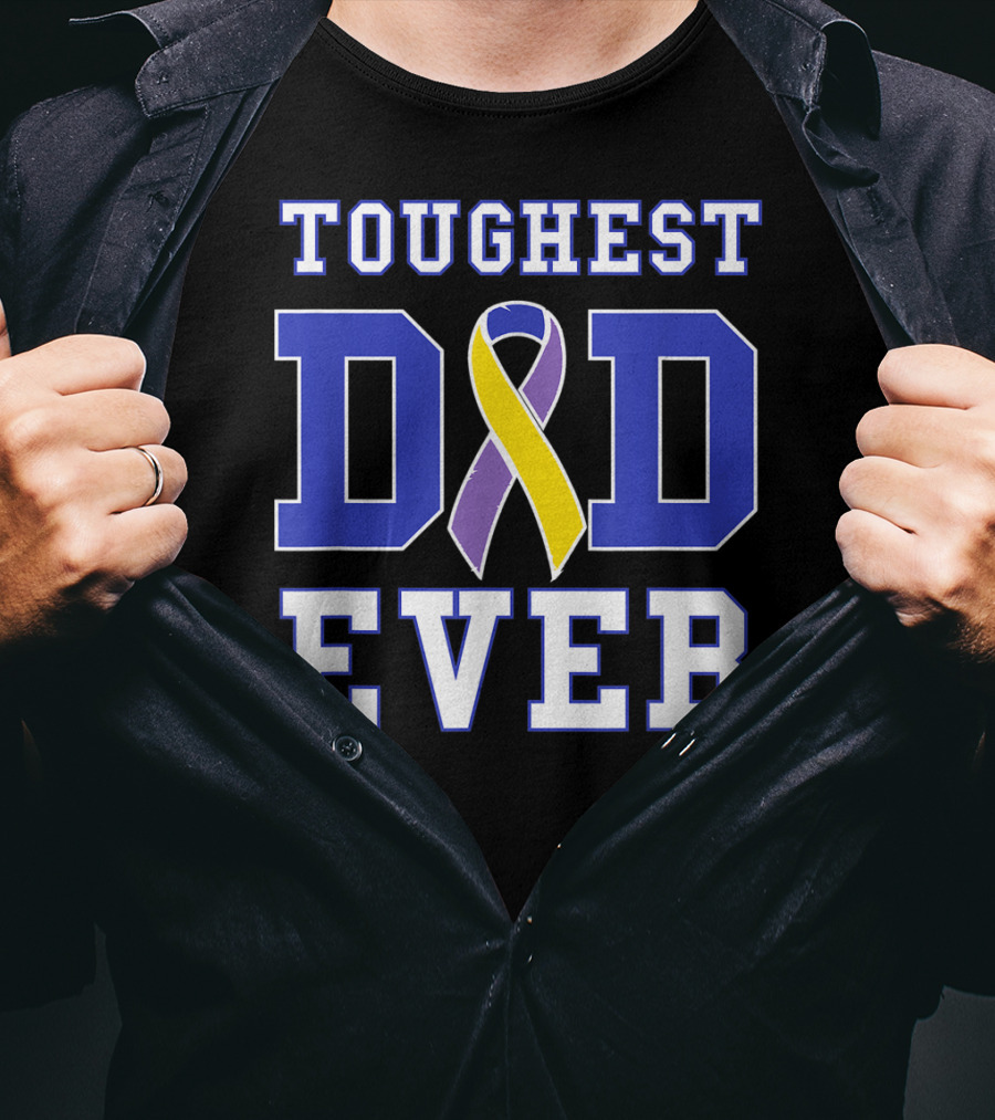 Toughest Dad Ever Bladder Cancer Awareness T-Shirt