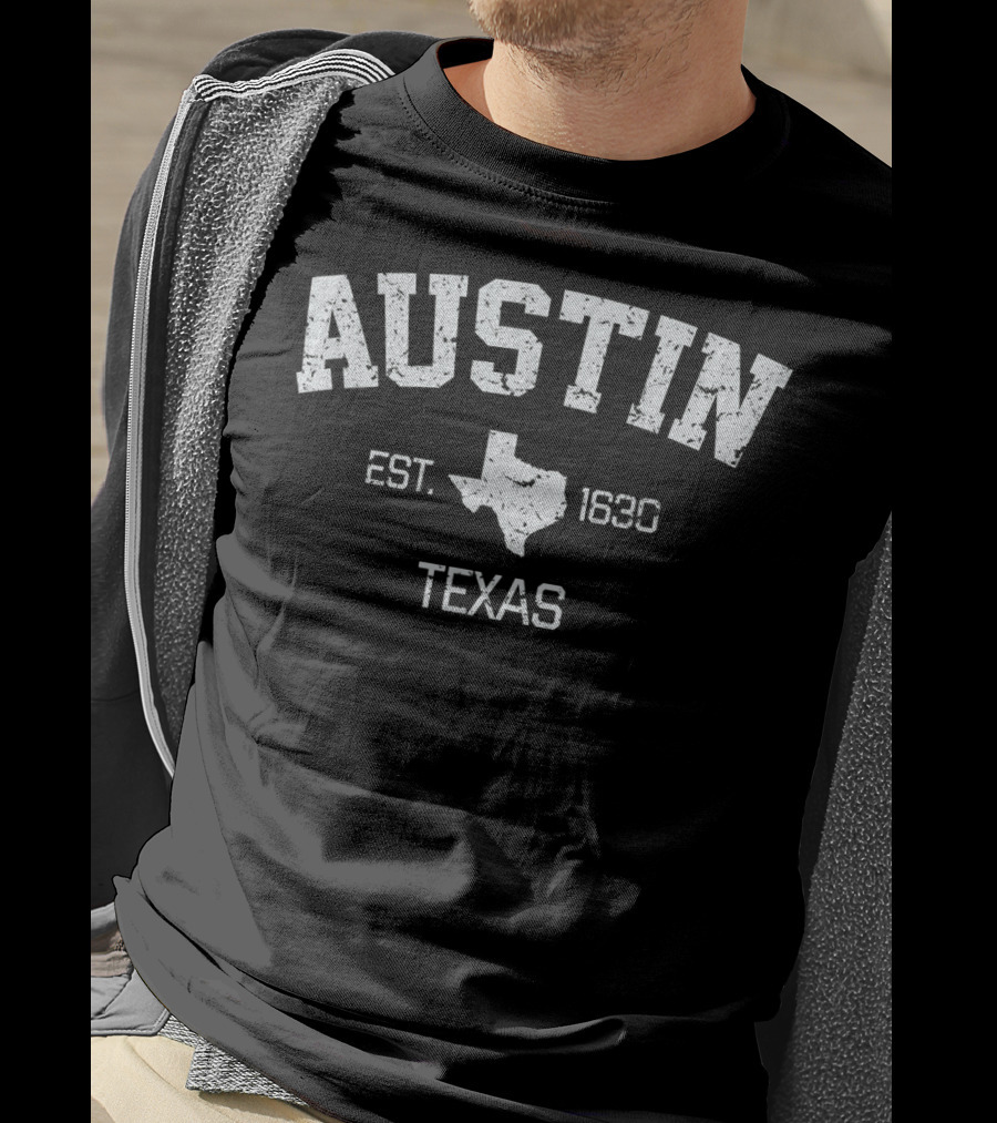 Austin Texas Est 1839 Vintage 1830 State T-Shirt