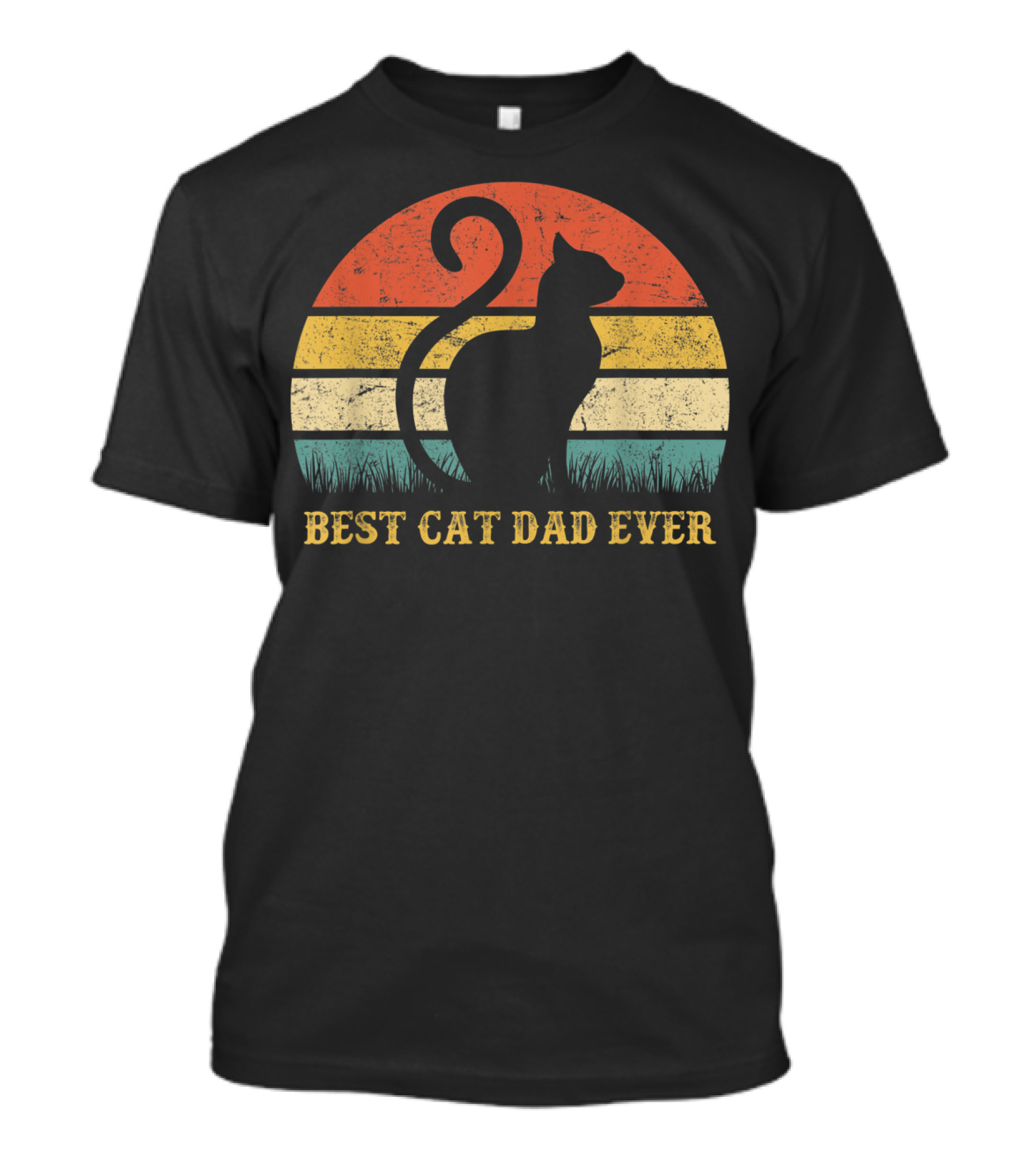 Best Cat Dad Ever Vintage Cat Daddy Father T-Shirt