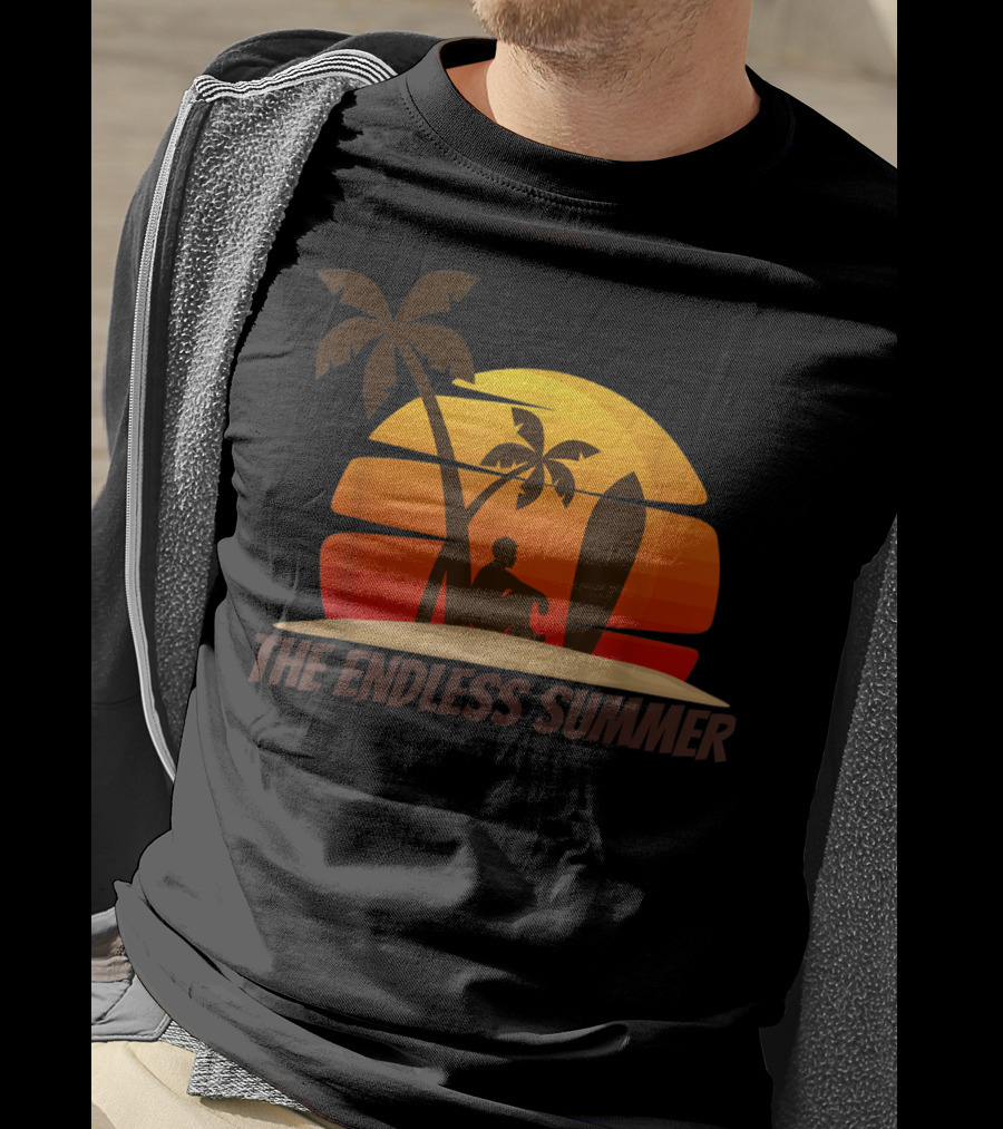 Vintage The Endless Summer Surfboards Sunset Surfing T-Shirt