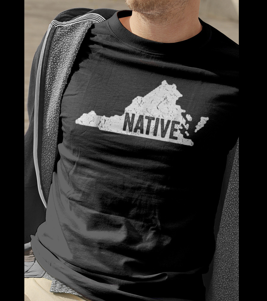 Virginia Native Old Dominion VA State Map T-Shirt