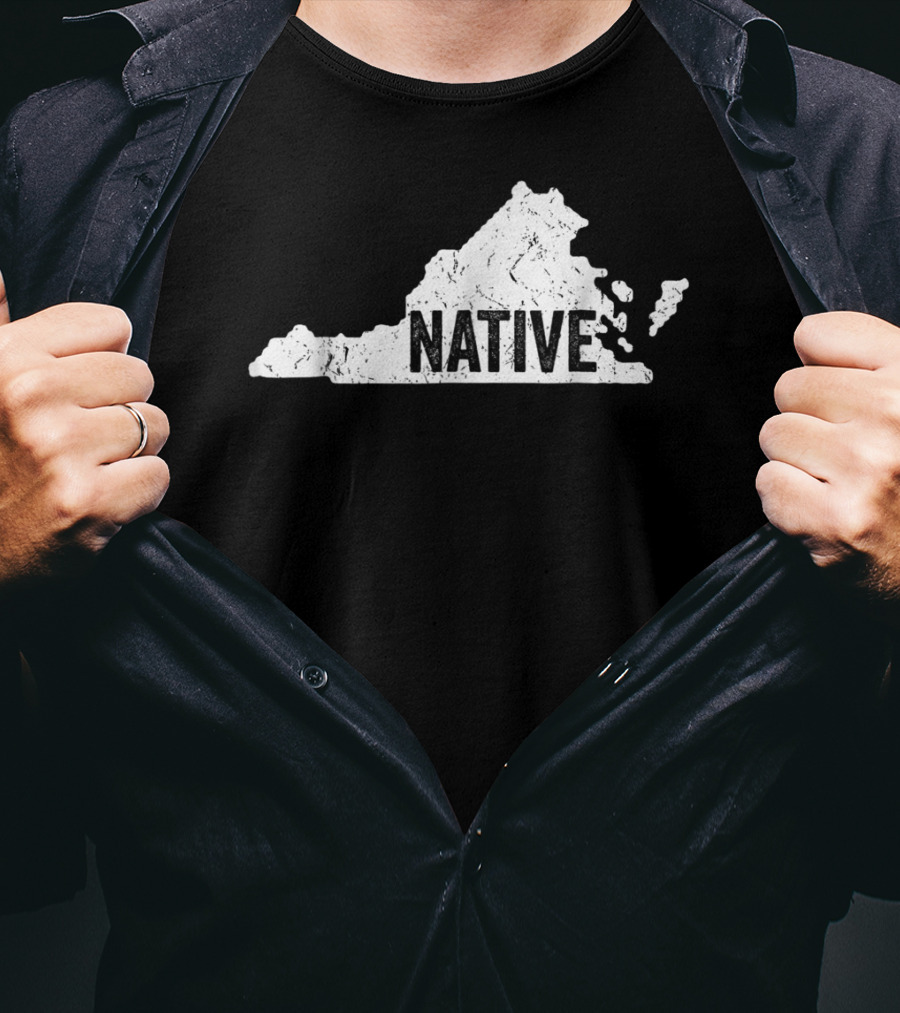 Virginia Native Old Dominion VA State Map T-Shirt