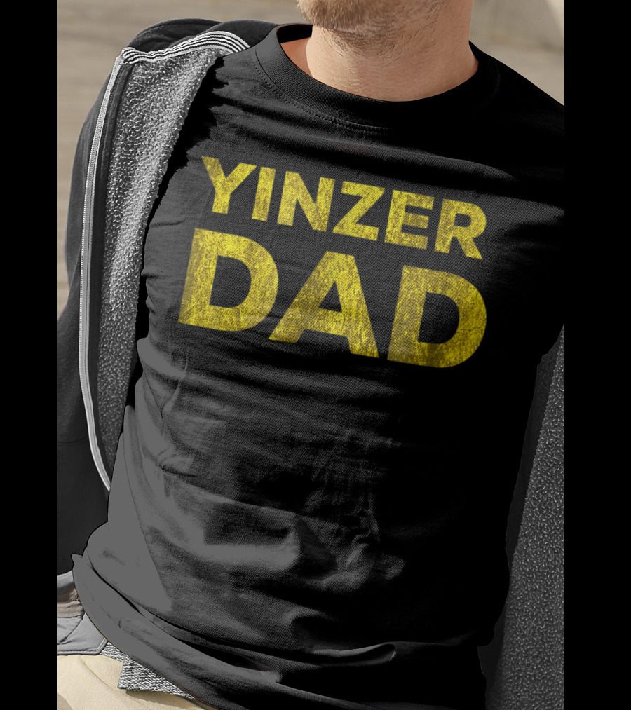 Yinzer Dad Pittsburgh Black Gold T-Shirt