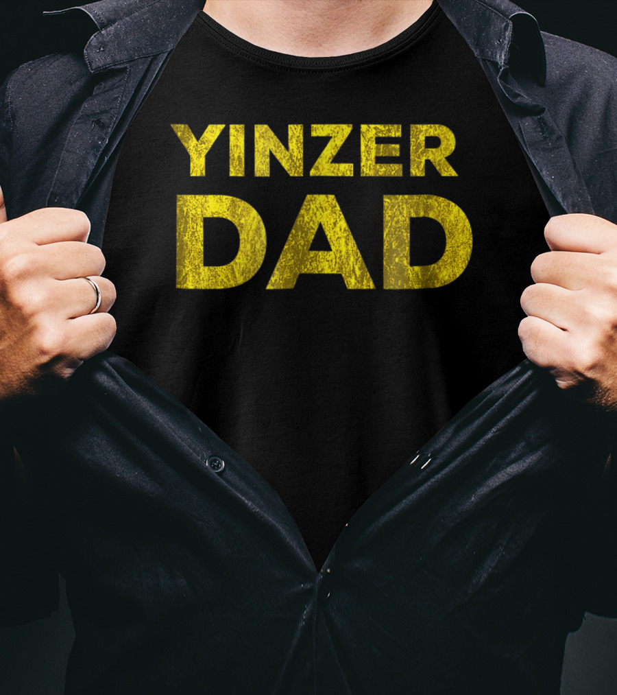 Yinzer Dad Pittsburgh Black Gold T-Shirt