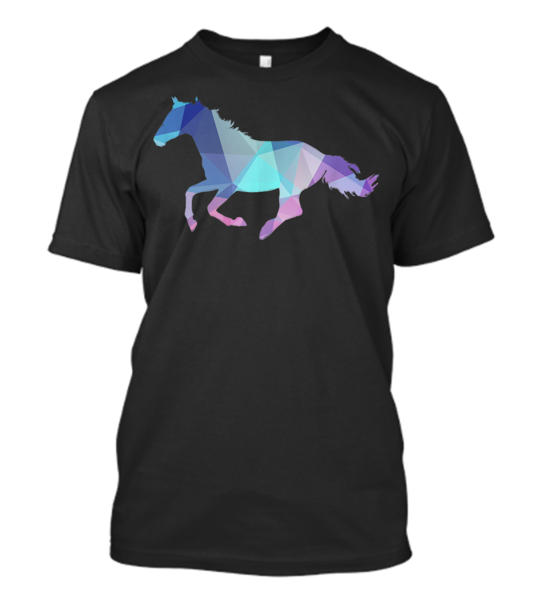 Horse Love Colorful Abstract Horse Triangles T-Shirt