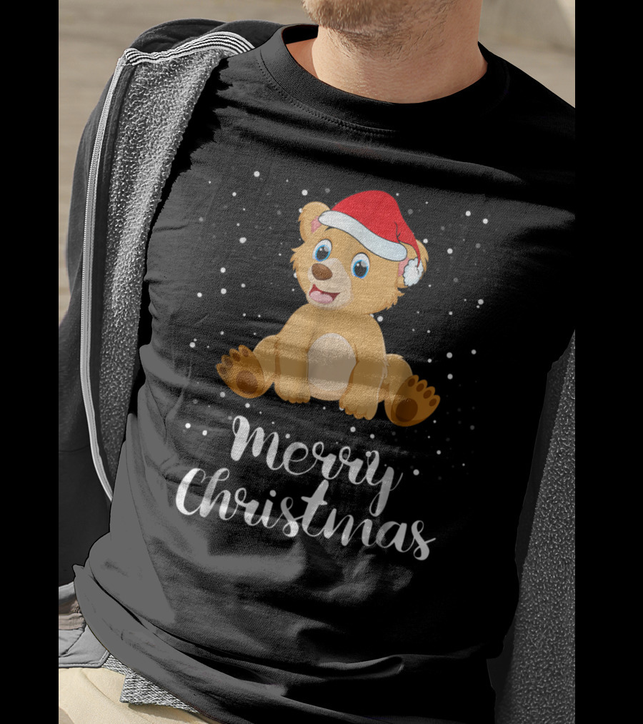 Bear Merry Christmas Funny Family Group Matching T-Shirt