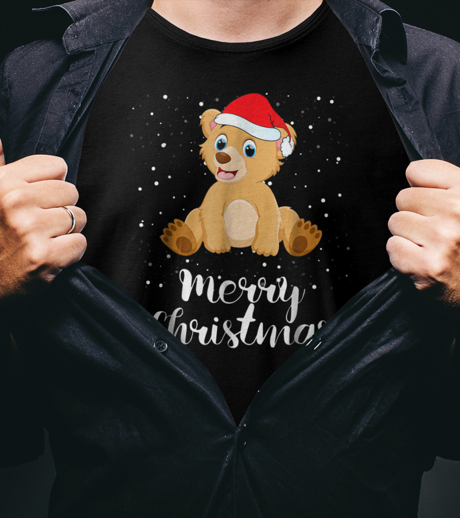 Bear Merry Christmas Funny Family Group Matching T-Shirt