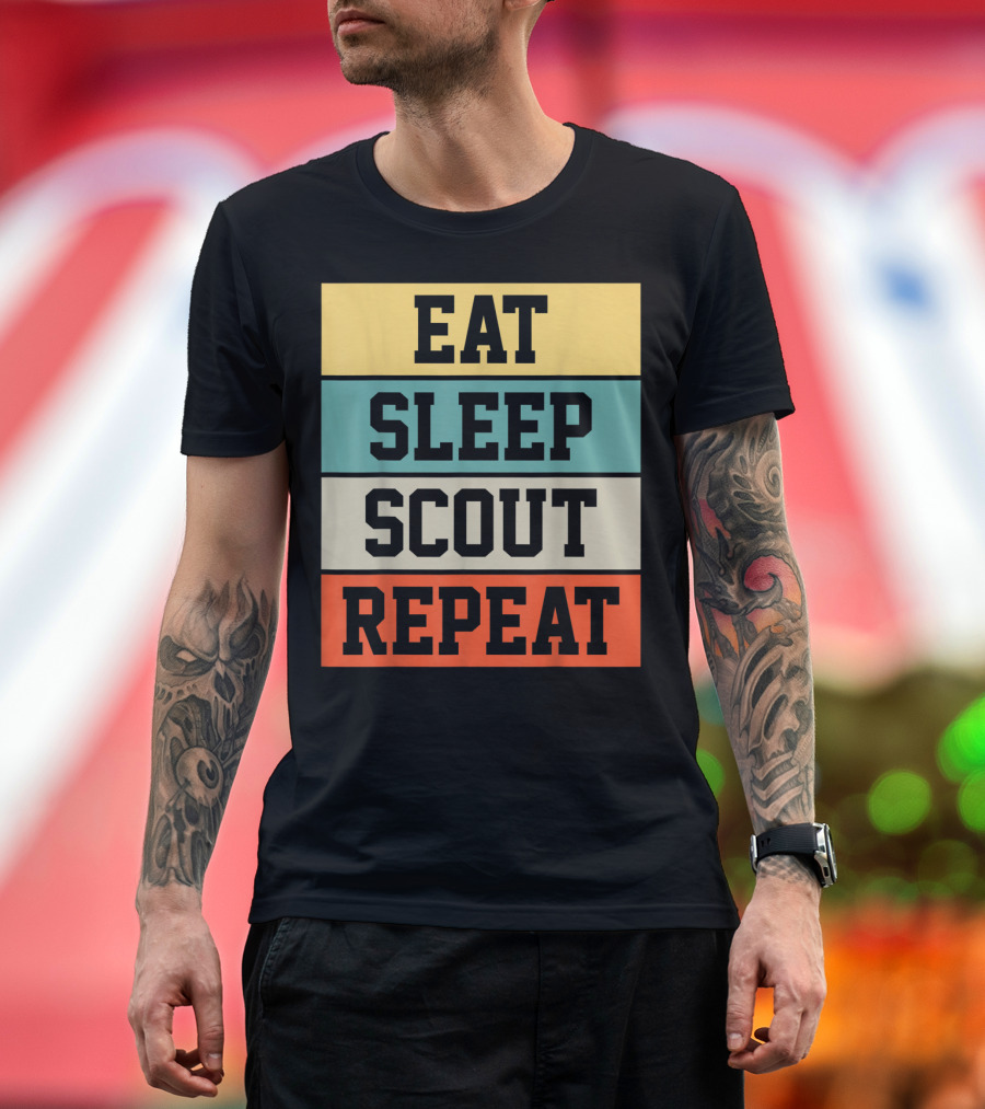 Eat Sleep Scout Repeat Camping T-Shirt