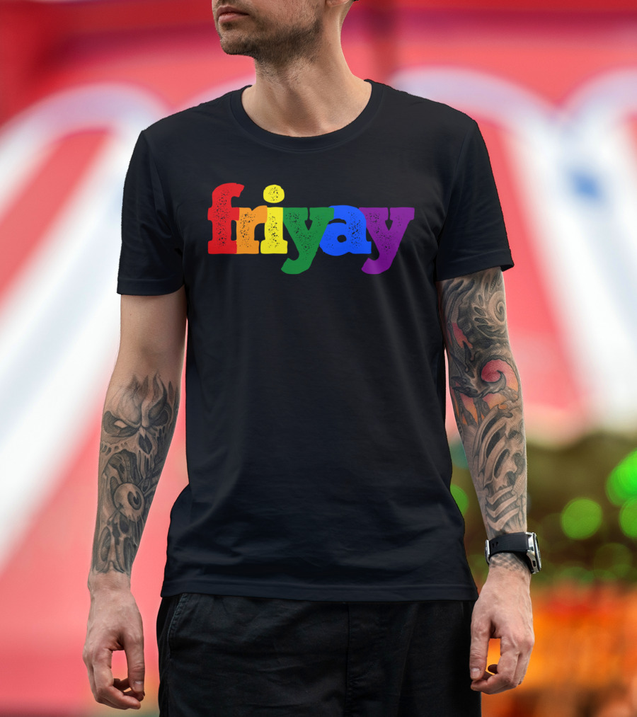Fri Yay Teacher and Student Vacation Rainbow T-Shirt