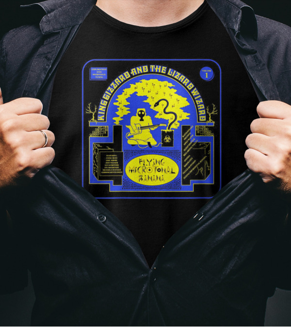 King Gizzard And The Lizard Wizard Flying Microtonal Banana Volume 1 Micro Tuning Inspiration T-Shirt