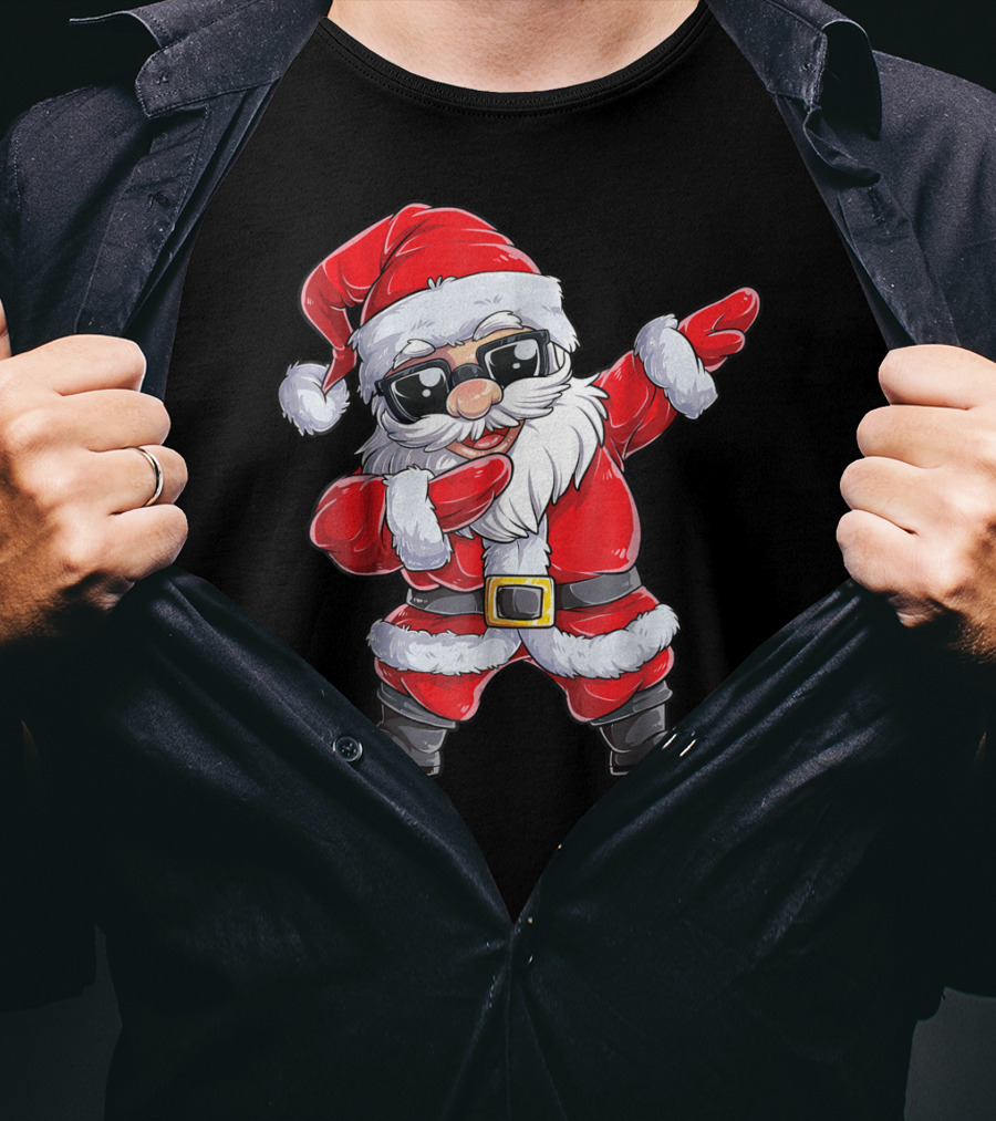 Santa Dab With Sunglasses Joyful Holiday T-Shirt