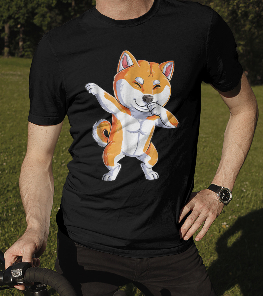 Dabbing Shiba Inu Kids Boys Puppy Dance T-Shirt