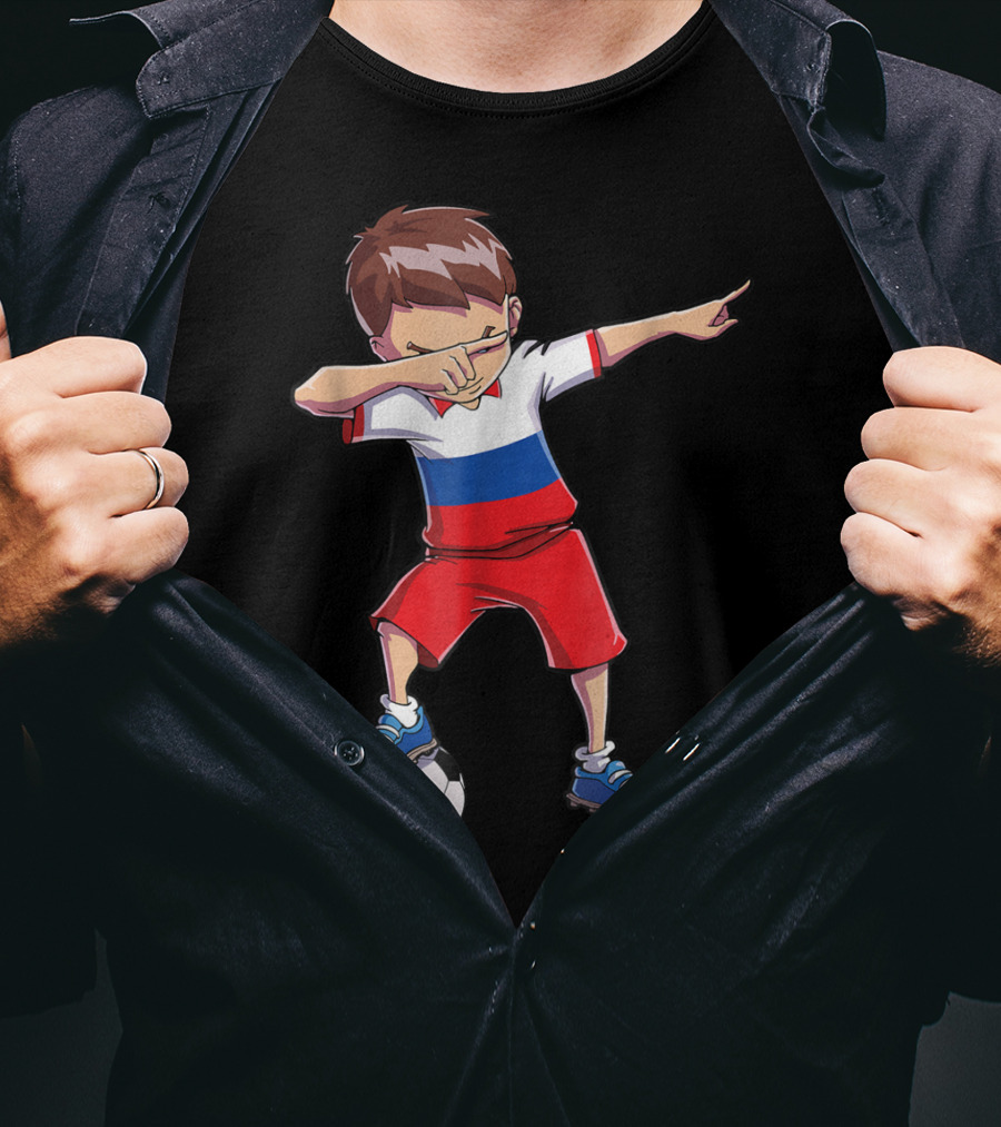 Dabbing Soccer Russia Russian Football Player T-Shirt