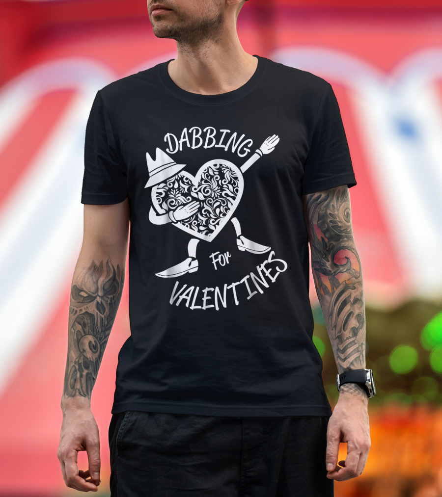 Dabbing for Valentines Heart Day Boyfriend T-Shirt