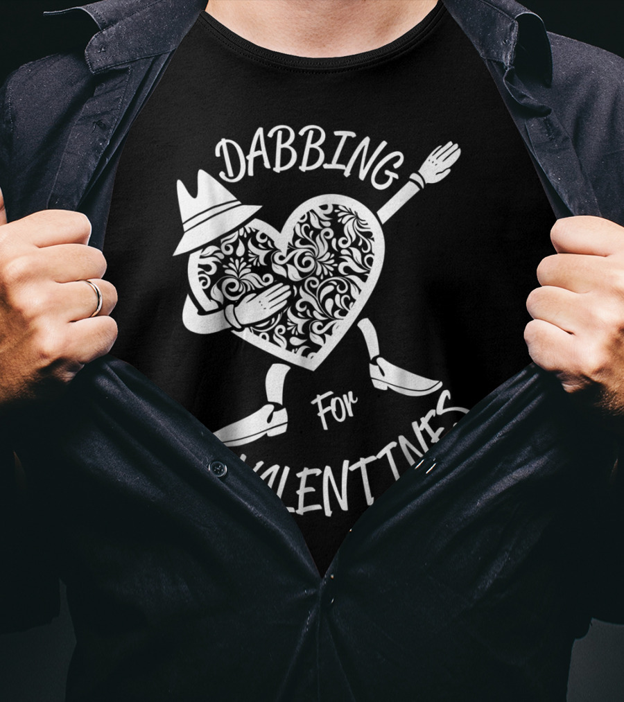 Dabbing For Valentines Heart Day Boyfriend T-Shirt