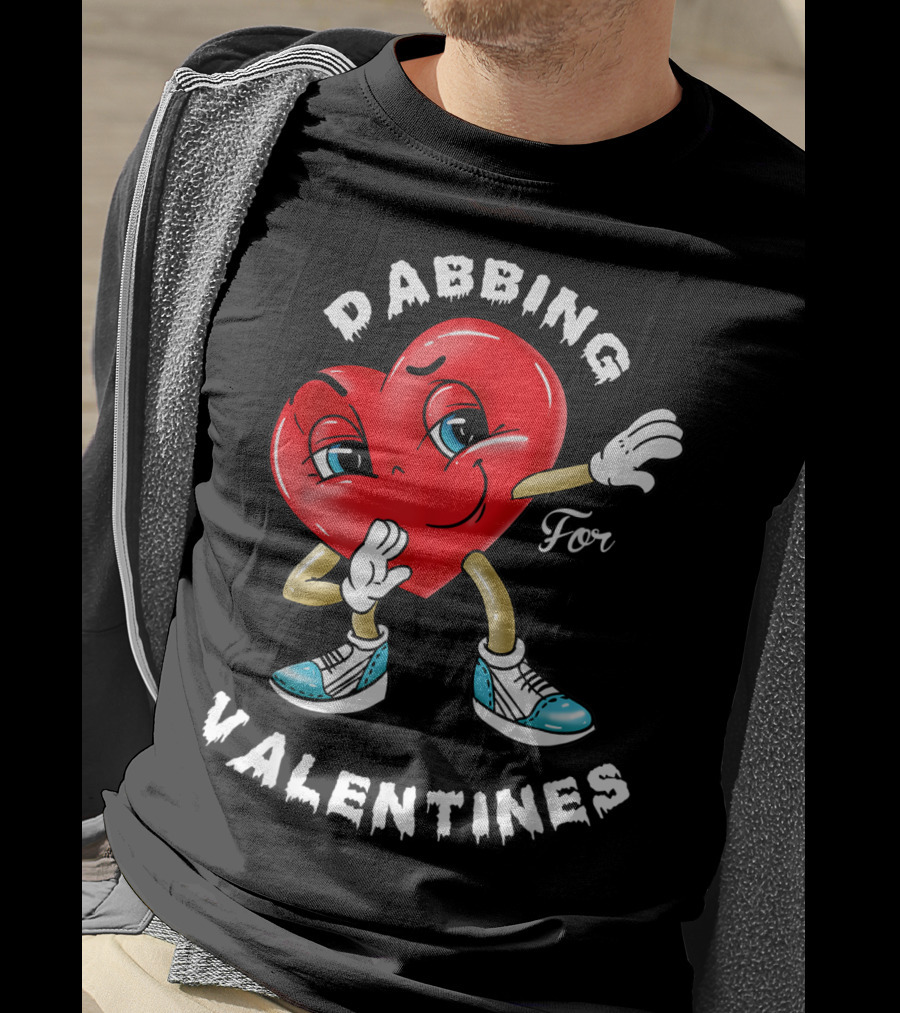 Dabbing Valentines Heart For Girlfriend T-Shirt