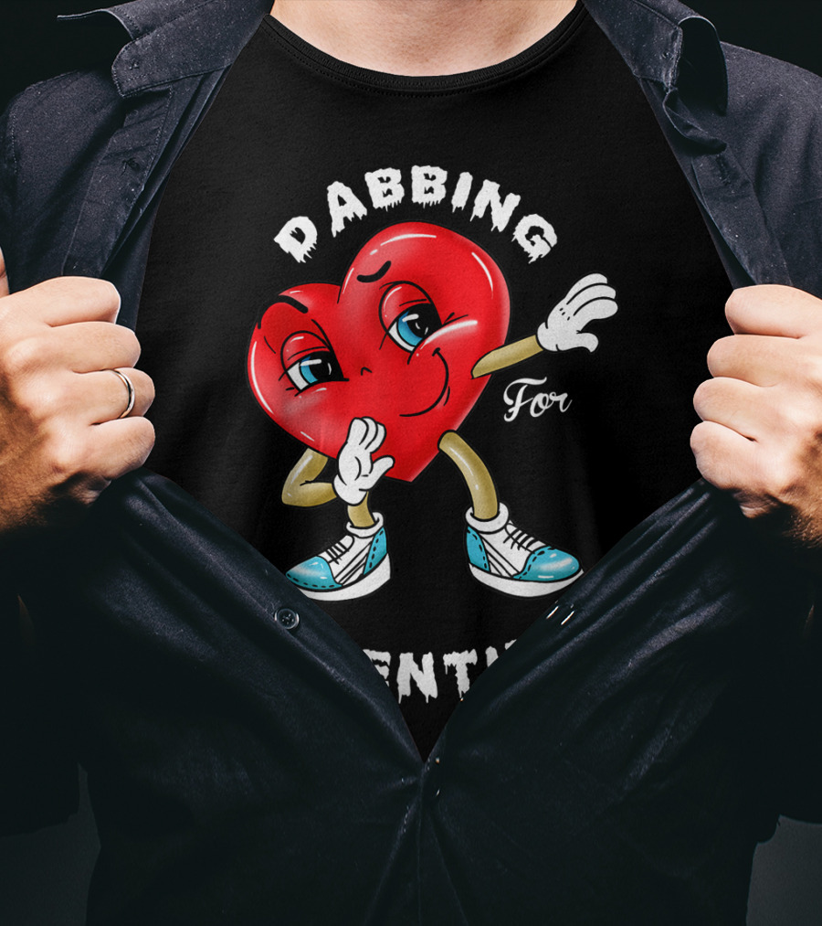 Dabbing Valentines Heart For Girlfriend T-Shirt