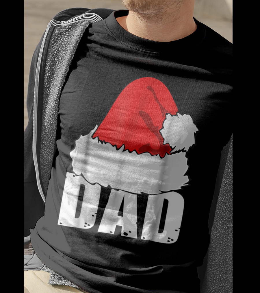 Dad Christmas Santa Hat Family T-Shirt