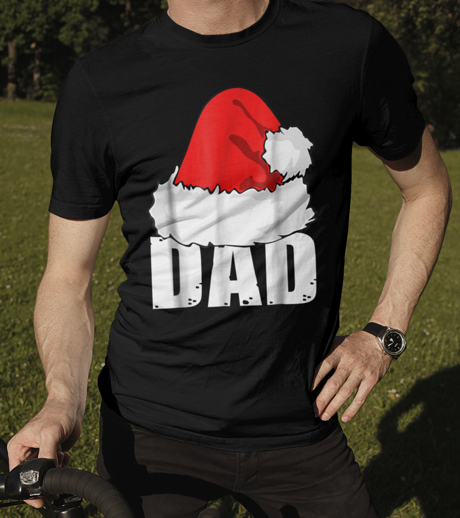 Dad Christmas Santa Hat Family T-Shirt