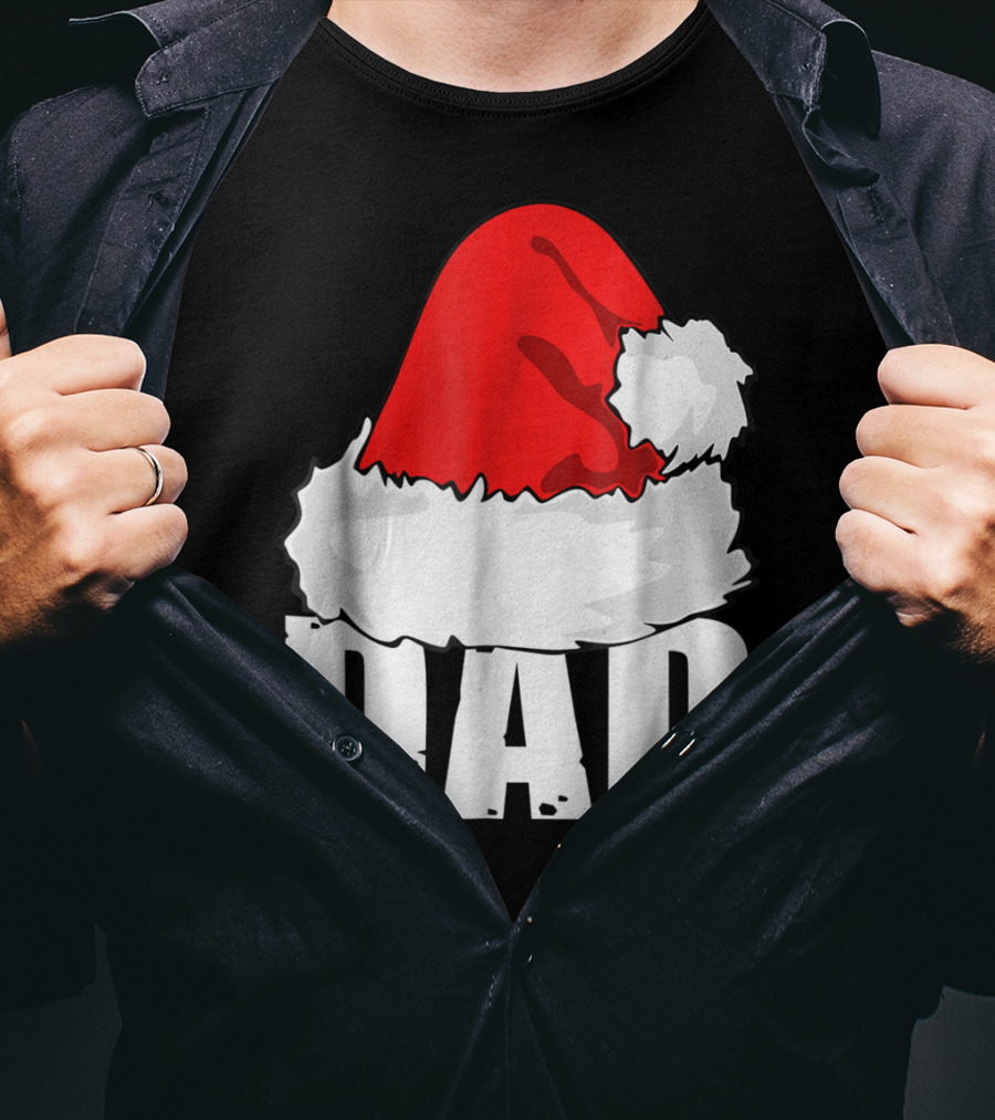 Dad Christmas Santa Hat Family T-Shirt