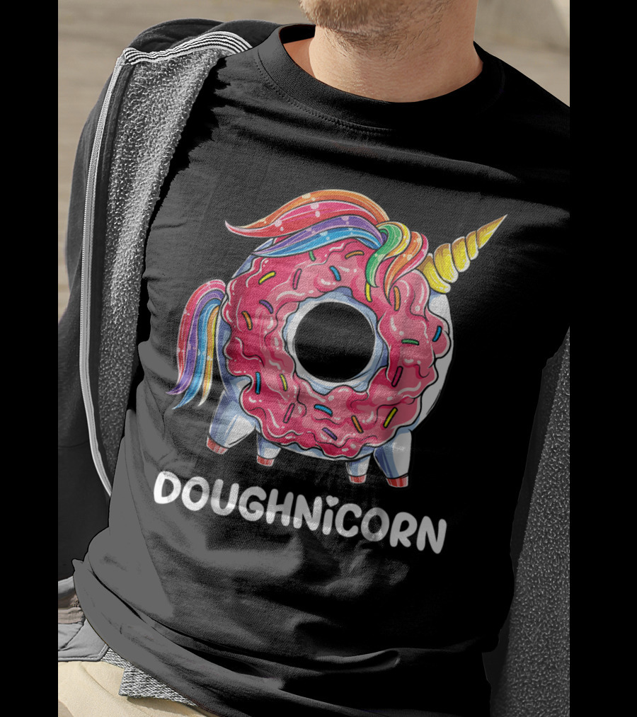 Doughnicorn Unicorn Donut With Rainbow Sprinkles T-Shirt