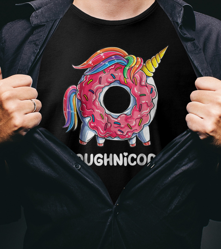 Doughnicorn Unicorn Donut With Rainbow Sprinkles T-Shirt