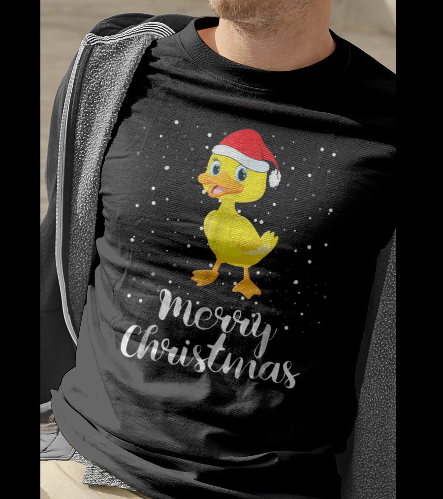 Merry Christmas Duck Funny Family Group Matching T-Shirt