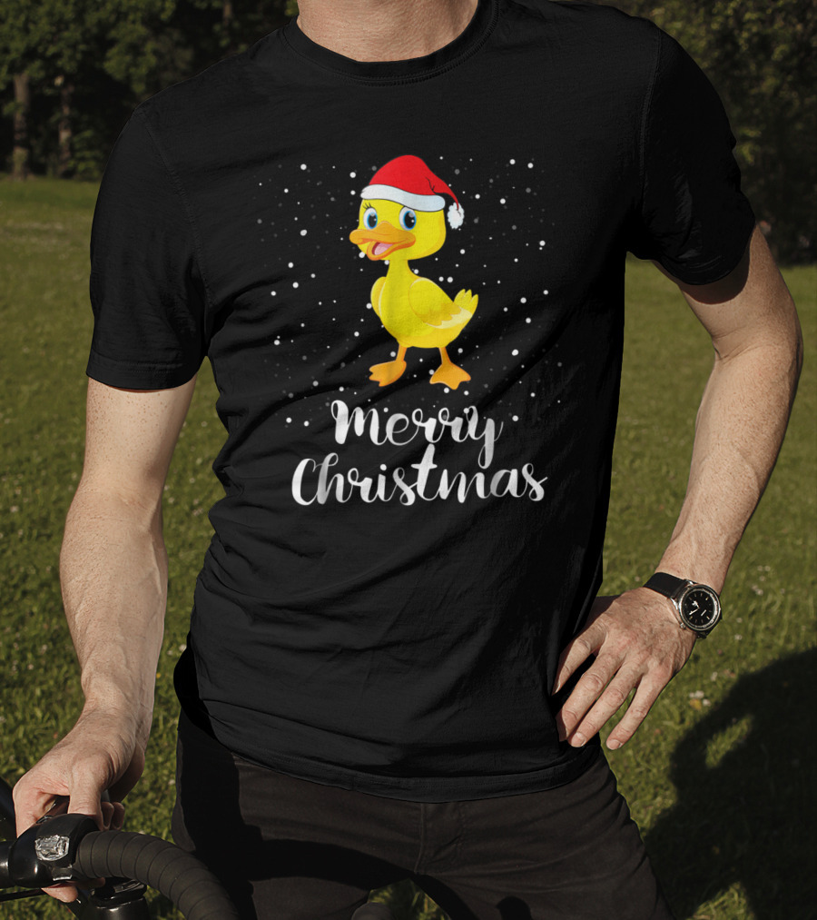 Merry Christmas Duck Funny Family Group Matching T-Shirt