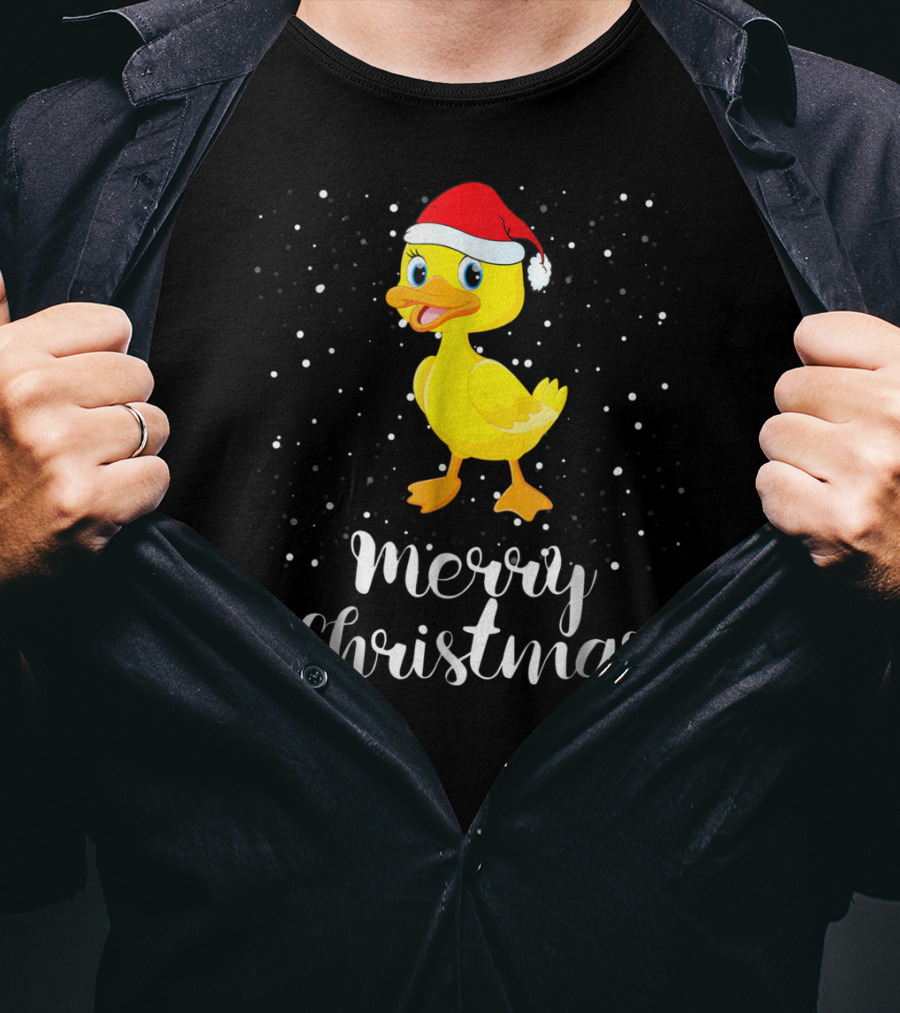 Merry Christmas Duck Funny Family Group Matching T-Shirt