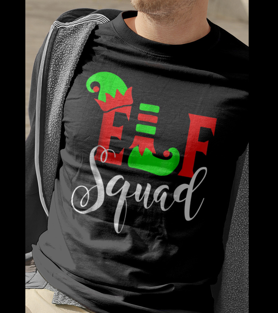 Elf Squad Festive Holiday Family T-Shirt