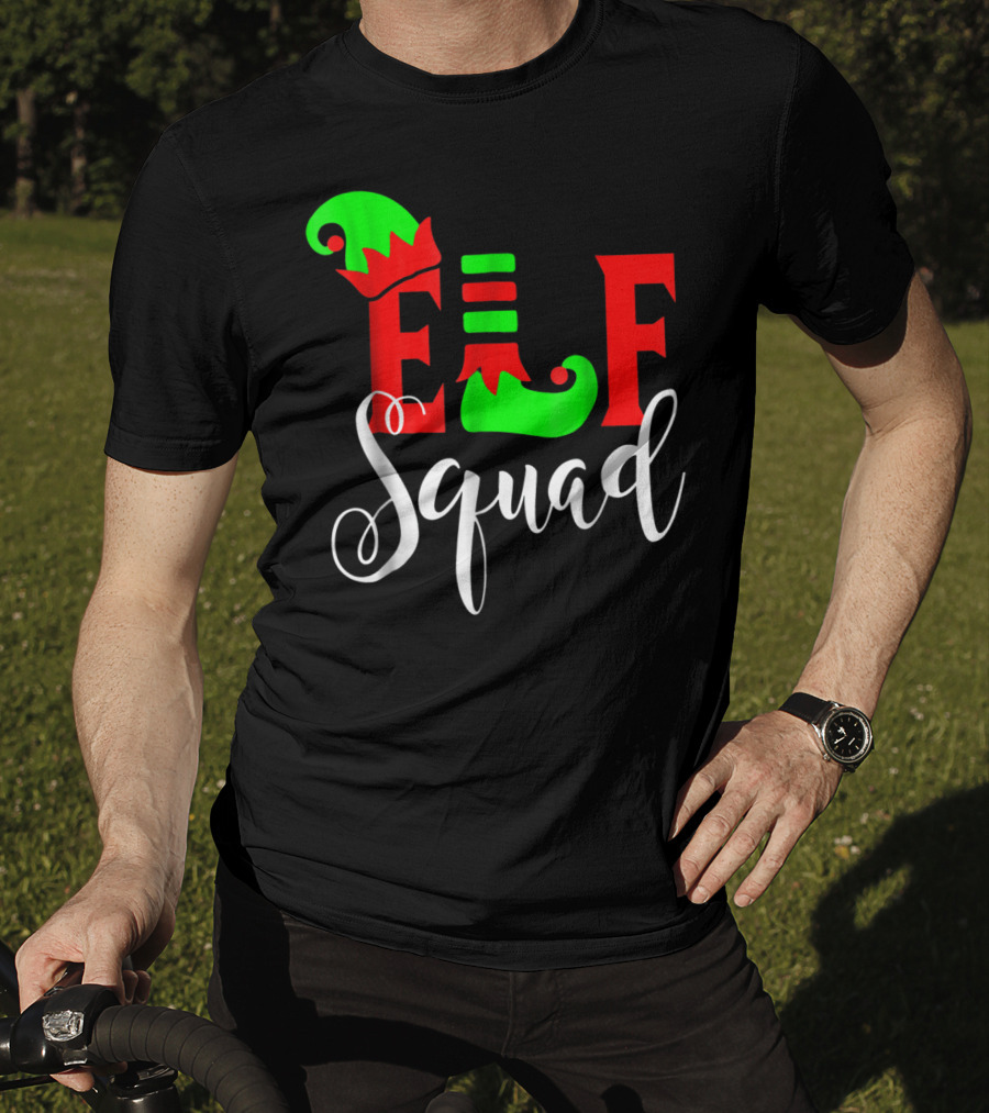 Elf Squad Festive Holiday Family T-Shirt