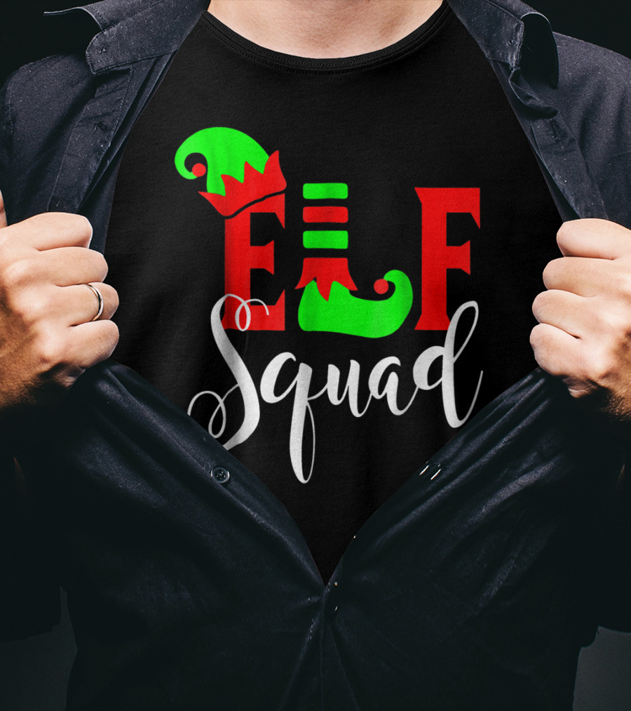 Elf Squad Festive Holiday Family T-Shirt