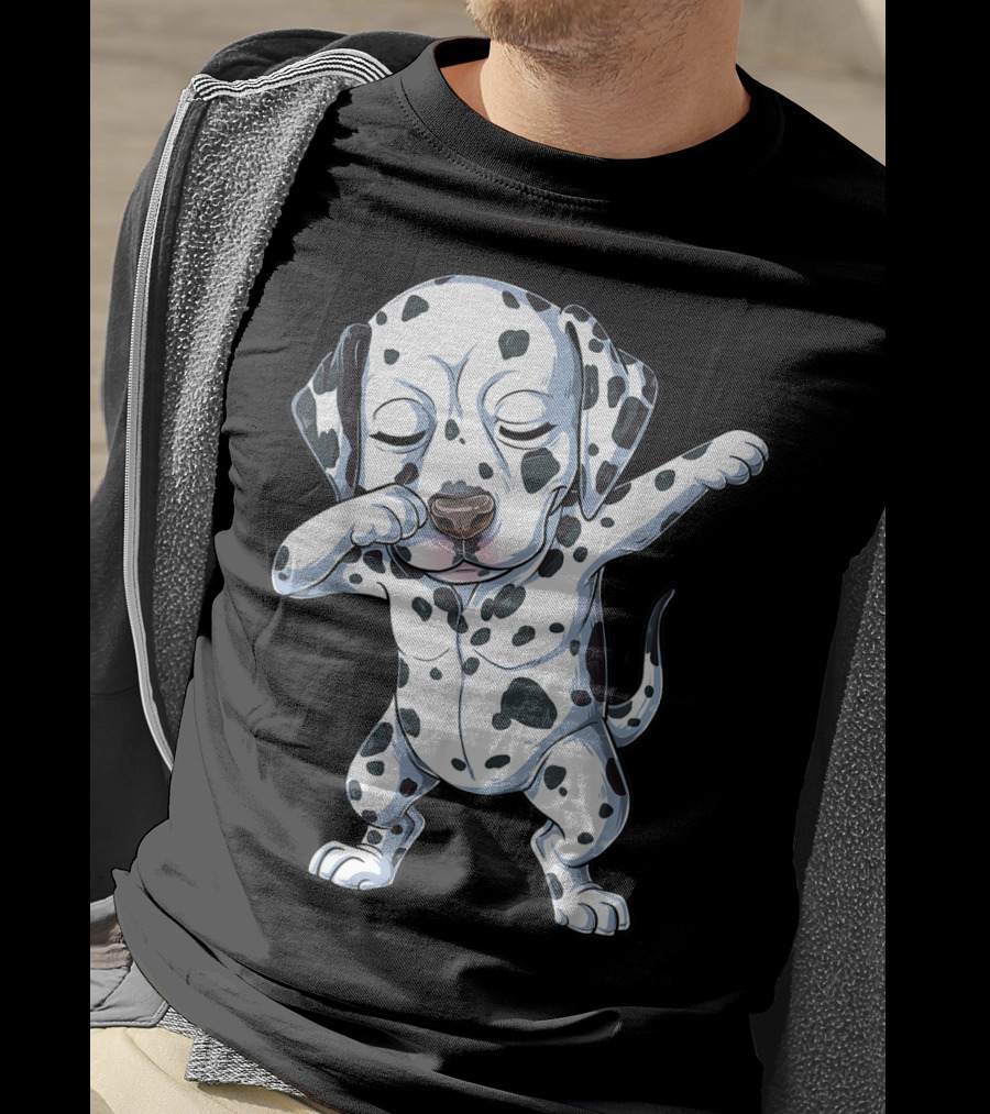 Dalmatian Dabbing Dog Lover Kids Boys Dab T-Shirt