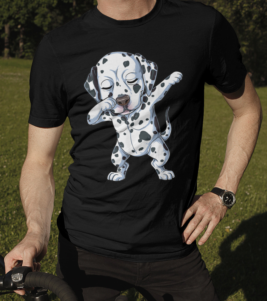 Dalmatian Dabbing Dog Lover Kids Boys Dab T-Shirt