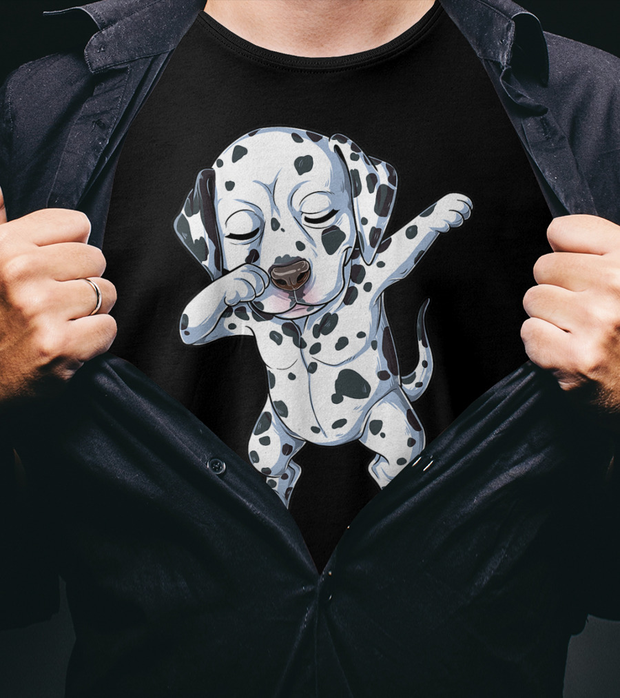 Dalmatian Dabbing Dog Lover Kids Boys Dab T-Shirt