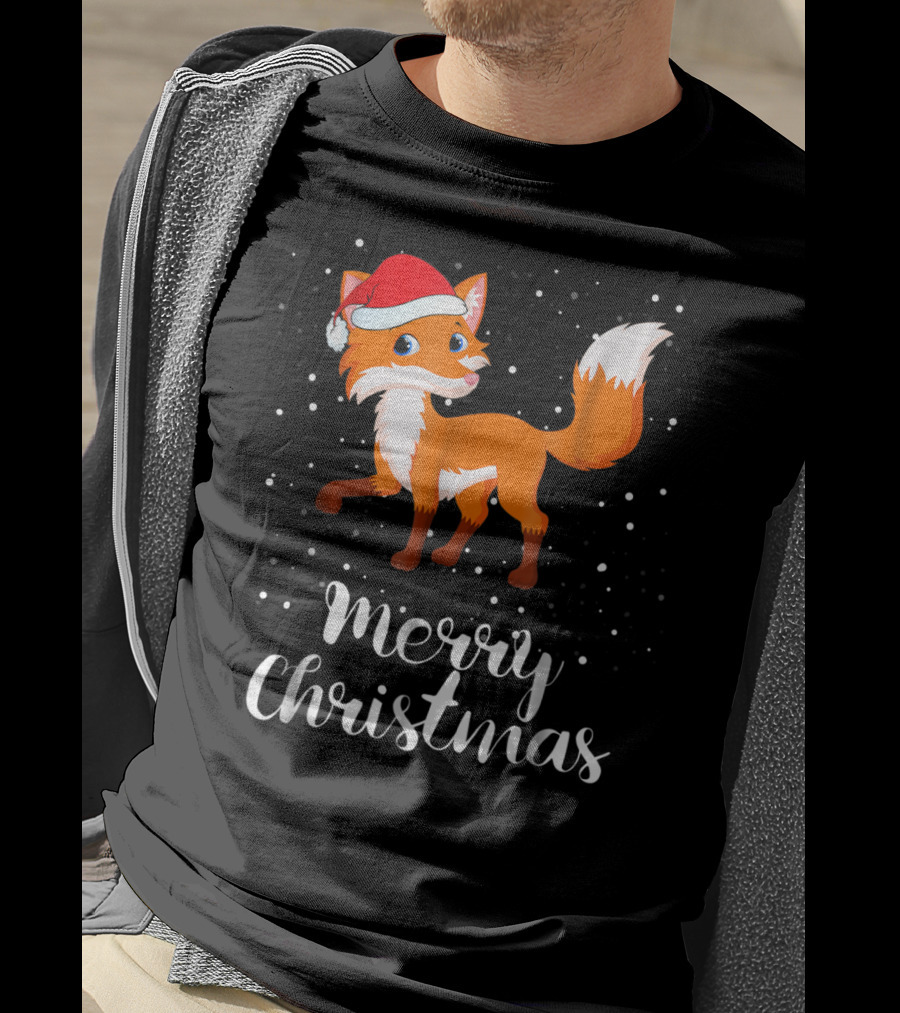 Merry Christmas Fox Funny Family Group Matching T-Shirt