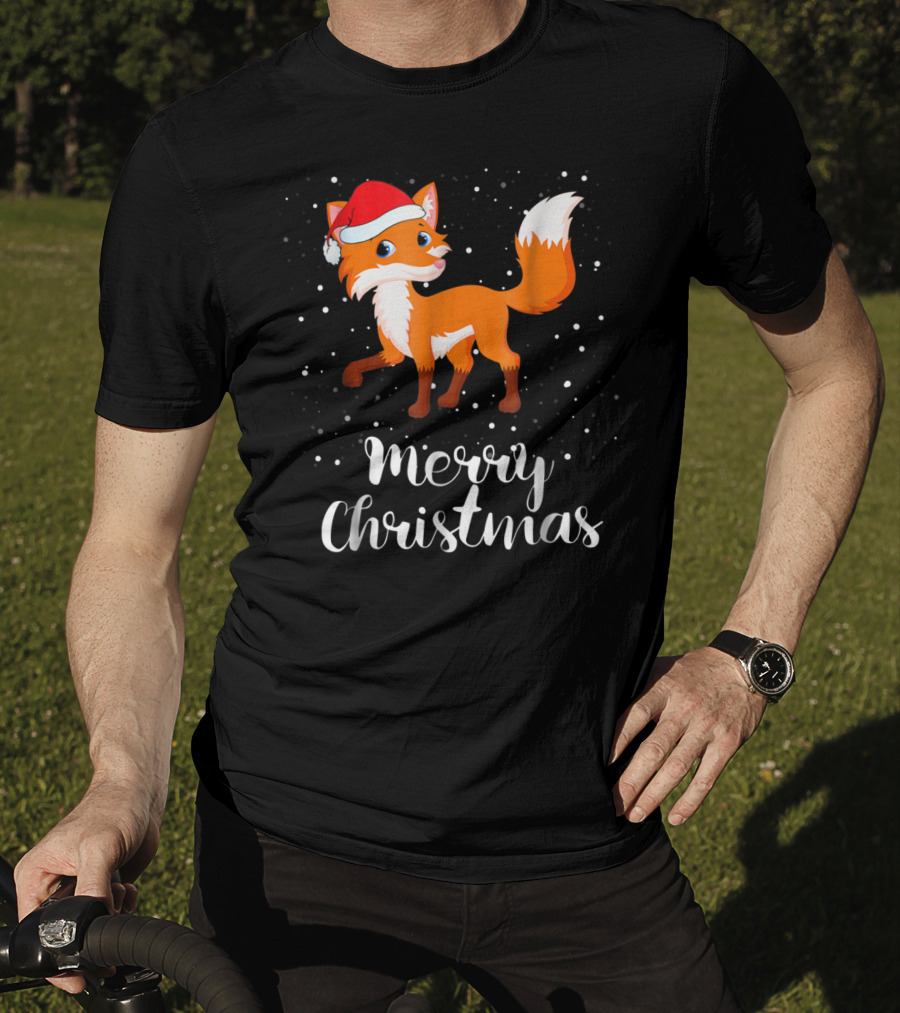 Merry Christmas Fox Funny Family Group Matching T-Shirt