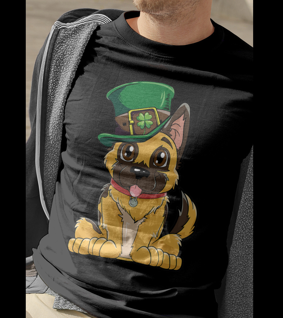 German Shepherd Dog Leprechaun St Patricks Day T-Shirt