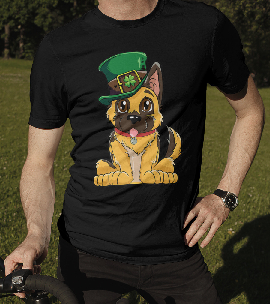 German Shepherd Dog Leprechaun St Patricks Day T-Shirt