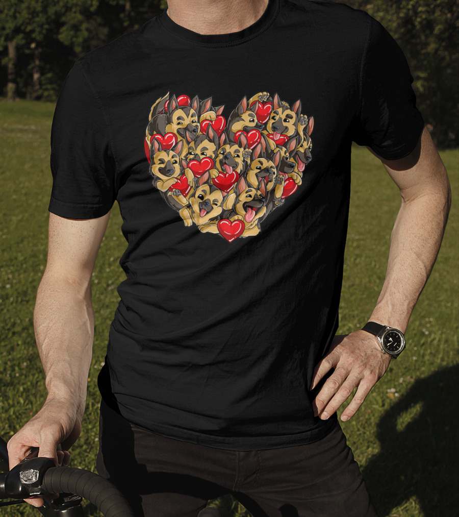 German Shepherd Heart Valentine T-Shirt