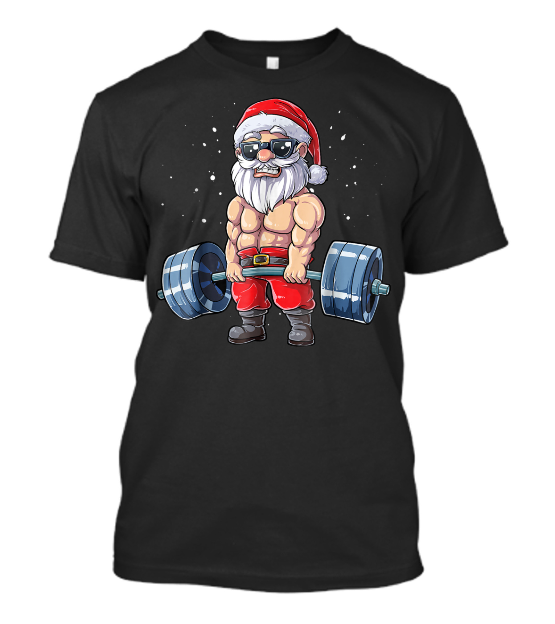 Santa Deadlift Fitness Christmas Gym Xmas Men T-Shirt