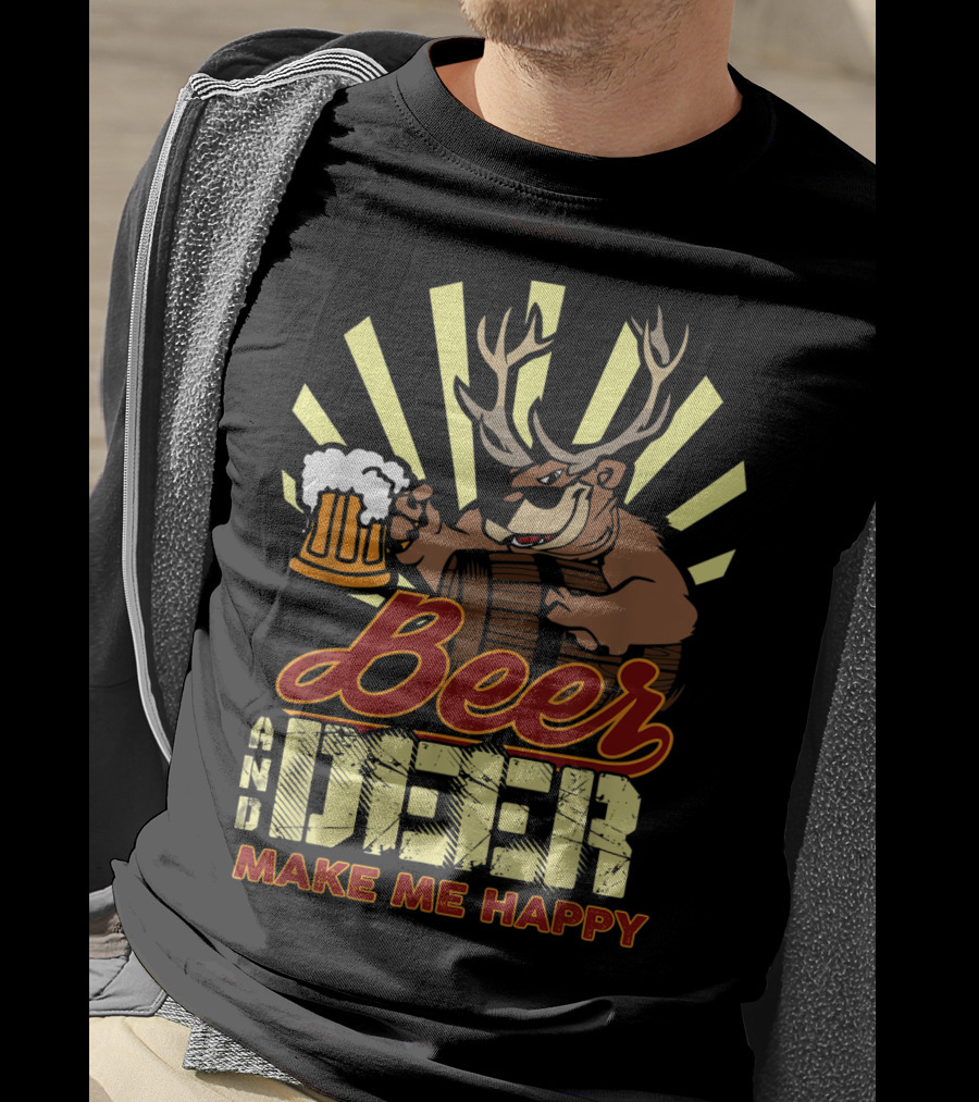Beer And Deer Make Me Happy T-Shirt